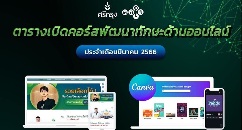 เรียนการทำเว็บไซต์ และสร้างแบนเนอร์ด้วย Canva ฟรี กับศรีกรุงโบรคเกอร์